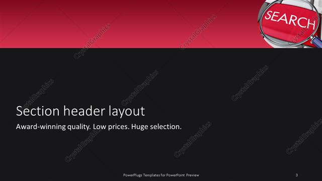 Section Header presentation slide layout