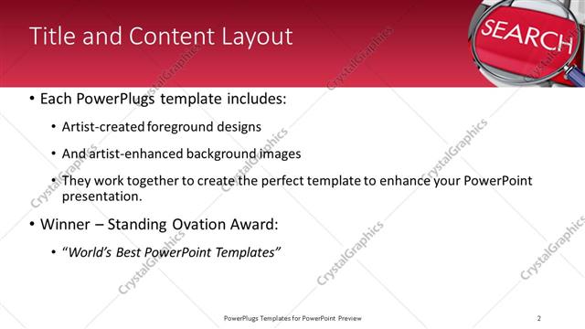 Title and Content presentation slide layout