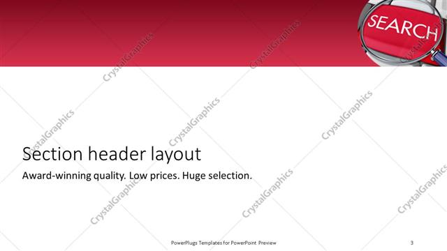Section Header presentation slide layout