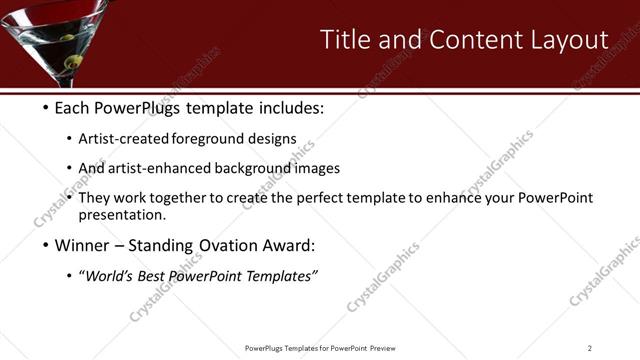 Title and Content presentation slide layout