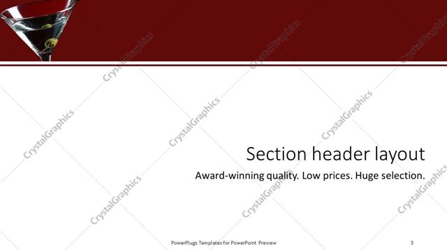Section Header presentation slide layout
