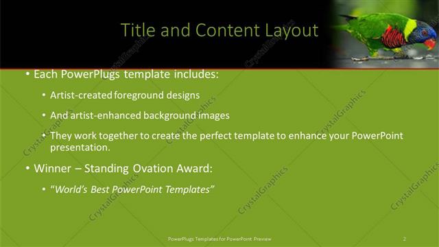 Title and Content presentation slide layout