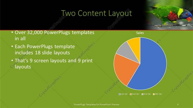 Two Content presentation slide layout