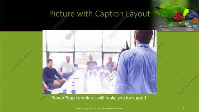 Picture with Caption presentation slide layout
