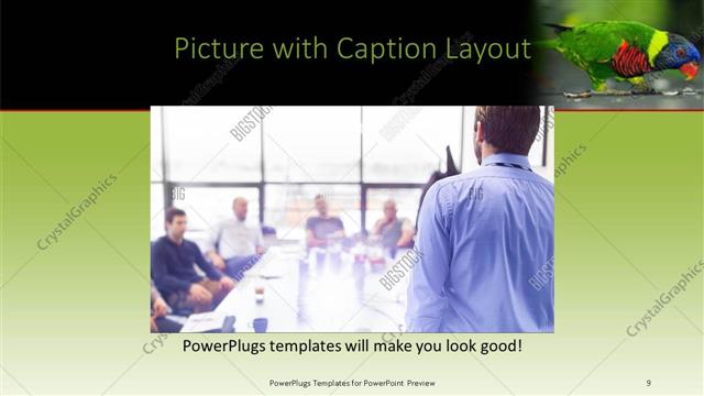 Picture with Caption presentation slide layout