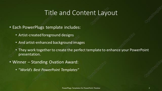 Title and Content presentation slide layout