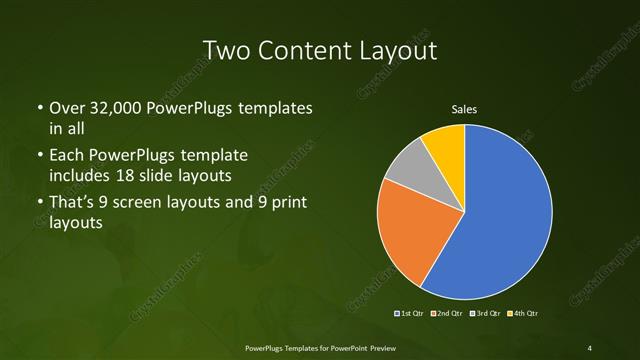 Two Content presentation slide layout