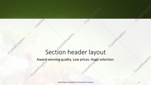 Section Header presentation slide layout