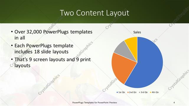 Two Content presentation slide layout
