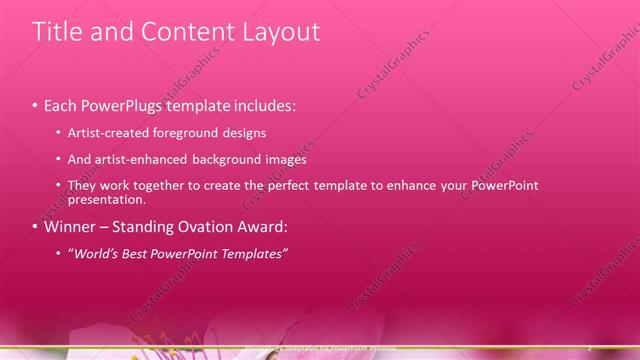 Title and Content presentation slide layout