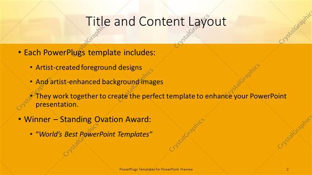 Title and Content presentation slide layout