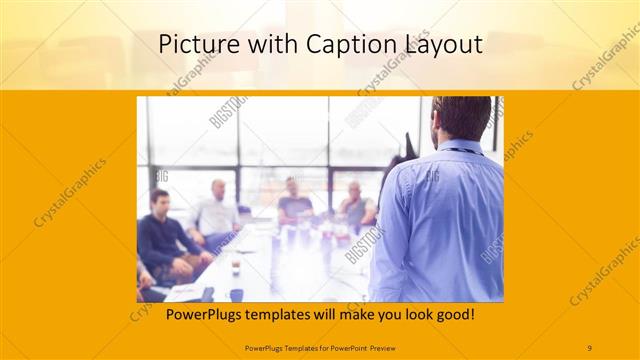 Picture with Caption presentation slide layout