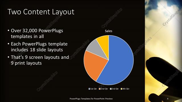 Two Content presentation slide layout