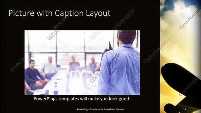 Picture with Caption presentation slide layout