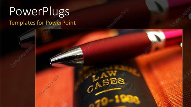  Presentation with education law - A close up view of a red pen on a law book