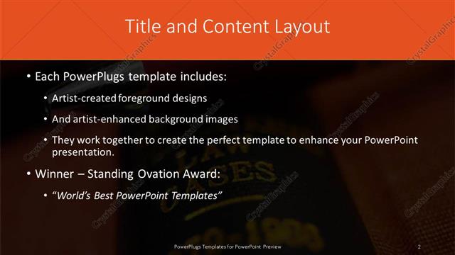 Title and Content presentation slide layout
