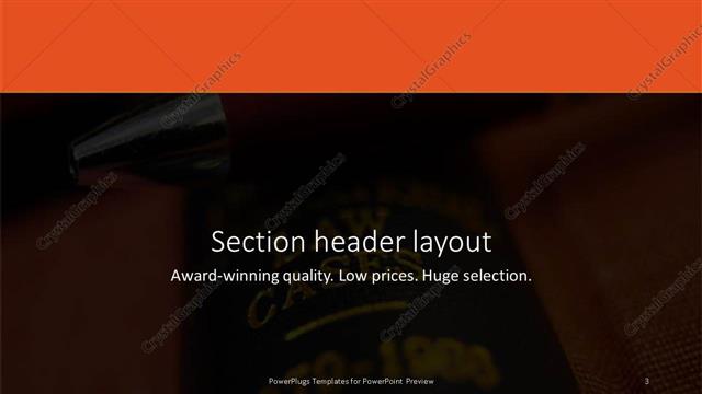 Section Header presentation slide layout