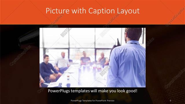 Picture with Caption presentation slide layout