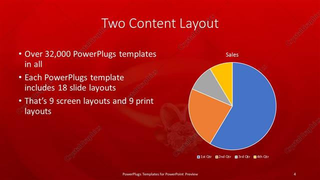 Two Content presentation slide layout