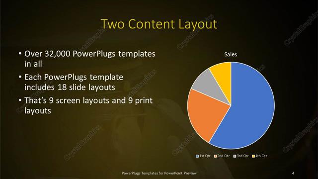 Two Content presentation slide layout