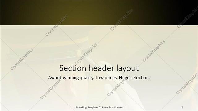 Section Header presentation slide layout