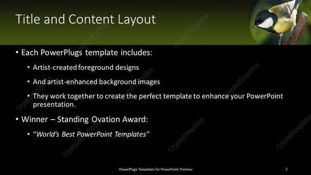 Title and Content presentation slide layout