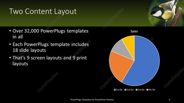 Two Content presentation slide layout