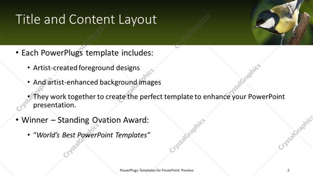 Title and Content presentation slide layout