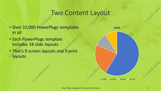 Two Content presentation slide layout