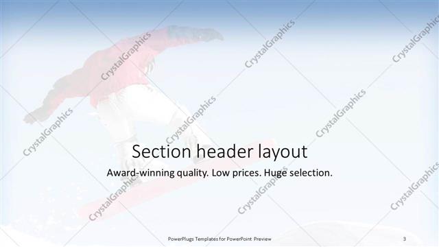 Section Header presentation slide layout