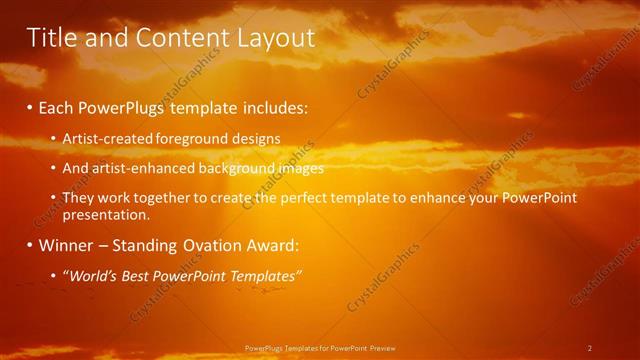 Title and Content presentation slide layout