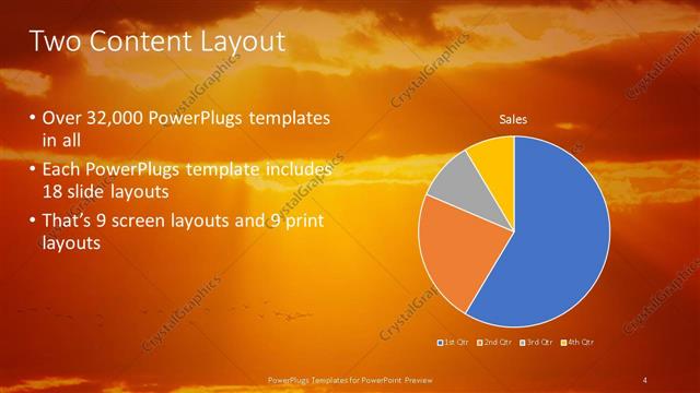 Two Content presentation slide layout