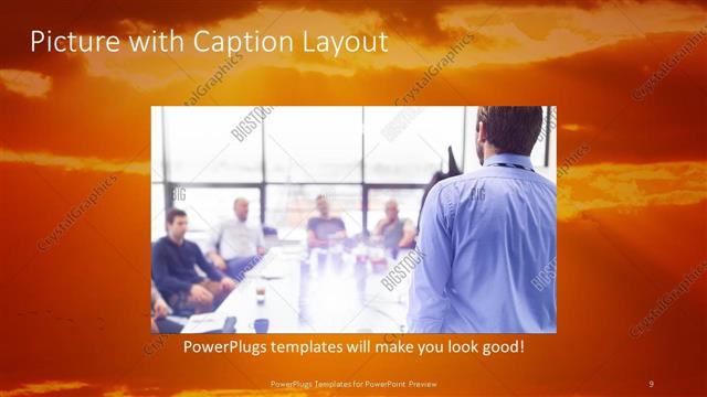 Picture with Caption presentation slide layout