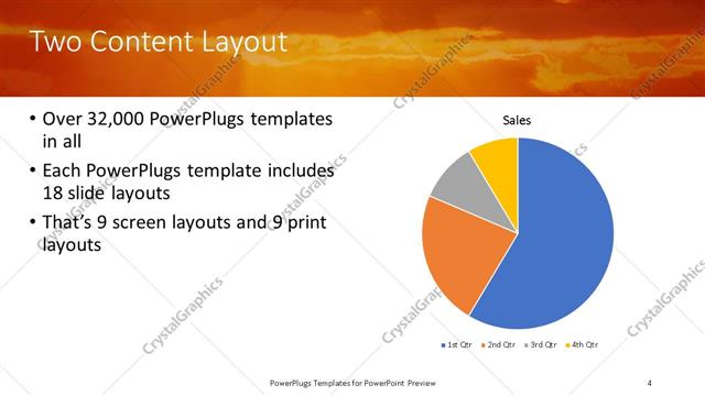 Two Content presentation slide layout
