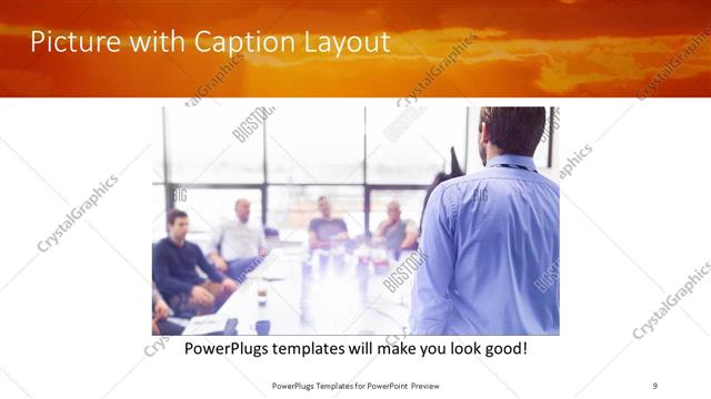 Picture with Caption presentation slide layout