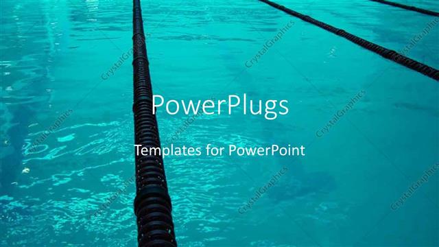  Presentation with swimming - A close up view of a swimming pool with some black lanes