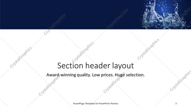 Section Header presentation slide layout