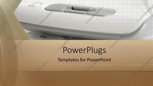  Presentation with equipment - A close up view of a white equipment on a brown surface