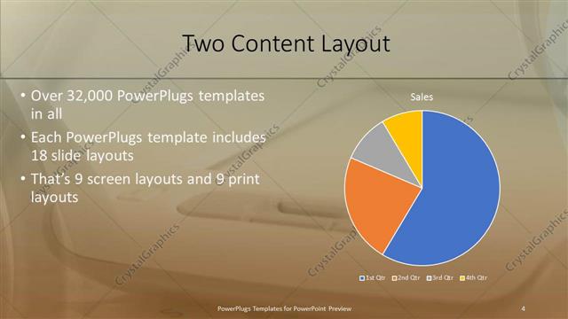 Two Content presentation slide layout