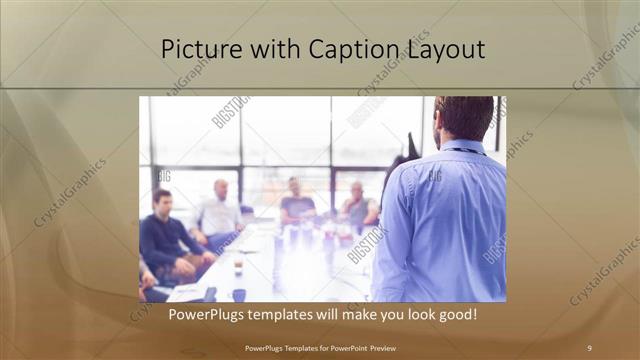 Picture with Caption presentation slide layout