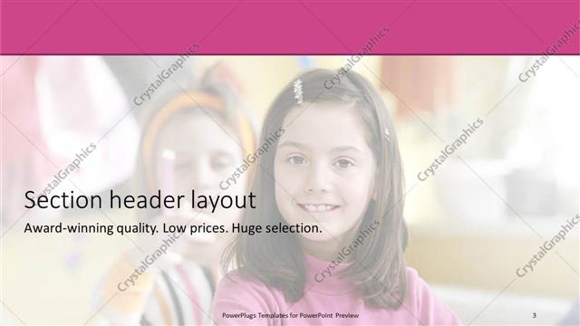 Section Header presentation slide layout