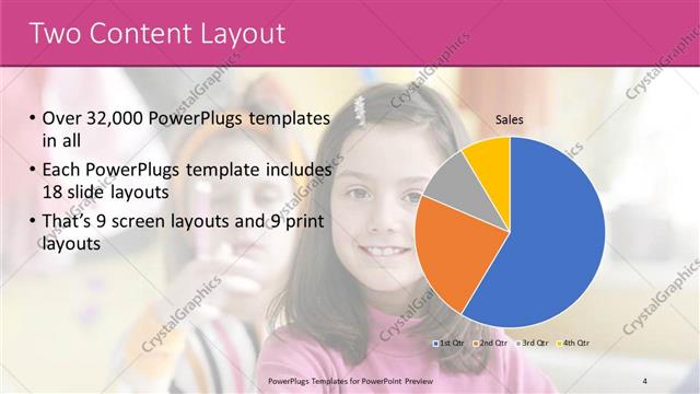 Two Content presentation slide layout