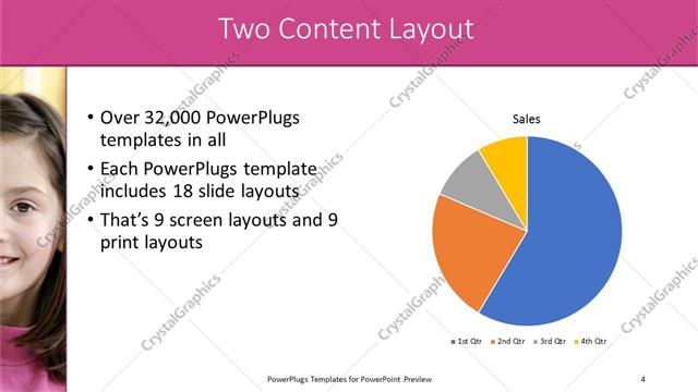 Two Content presentation slide layout