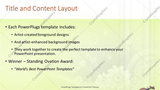 Title and Content presentation slide layout