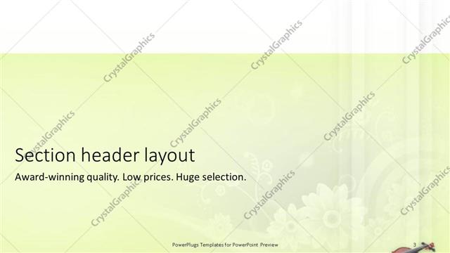 Section Header presentation slide layout