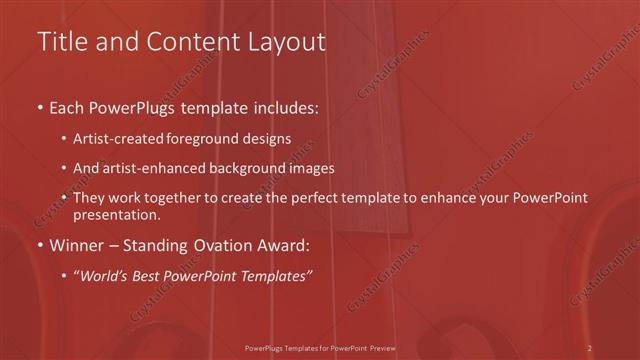 Title and Content presentation slide layout