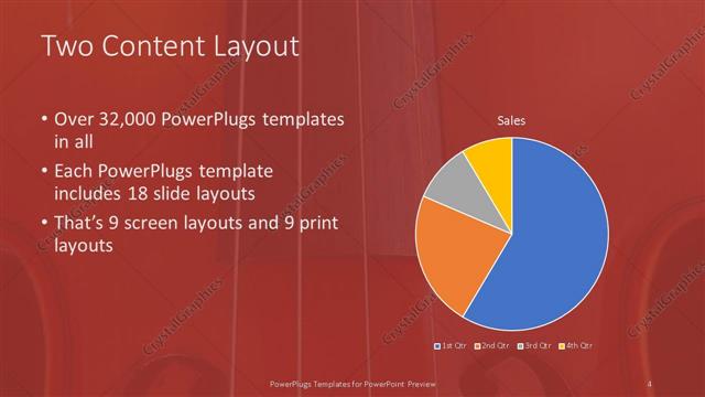 Two Content presentation slide layout
