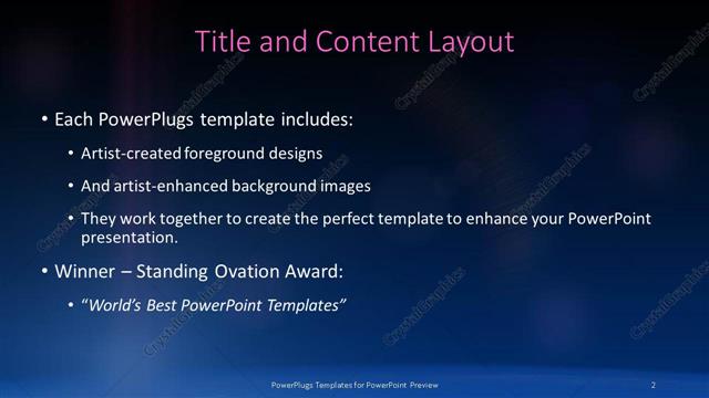 Title and Content presentation slide layout