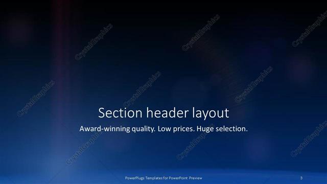 Section Header presentation slide layout