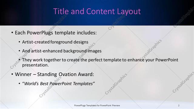 Title and Content presentation slide layout